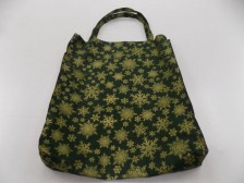 Bavlněná retro taška Zlatá vločka zelená.