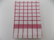 Utěrka bavlna Lux Červená kostka 50x70 cm.