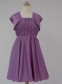 Společenské šaty violet -JUDITA ,s bolerkem